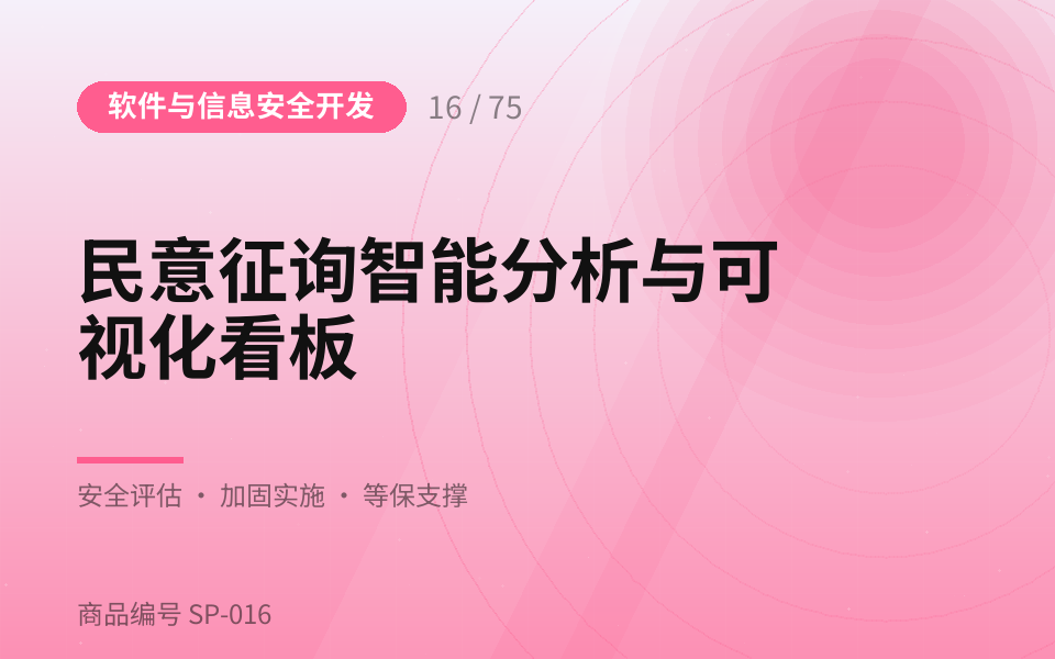 民意征询智能分析与可视化看板